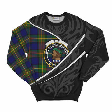 Muir Tartan Family Crest Sweatshirt Celtic Scottish Thistle Floral