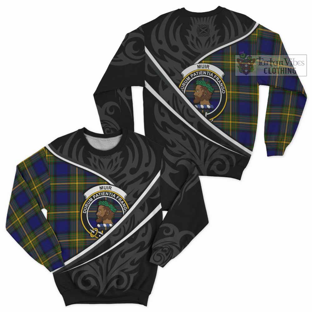 Muir Tartan Family Crest Sweatshirt Celtic Scottish Thistle Floral - Tartan Vibes Clothing