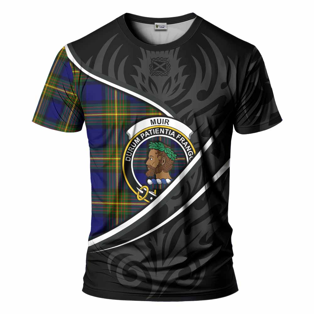 Muir Tartan Family Crest T-shirt Celtic Scottish Thistle Floral - Tartan Vibes Clothing