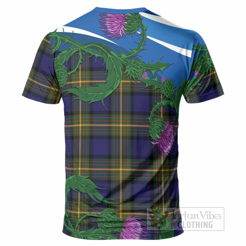 Muir Tartan Family Crest T-Shirt Thistle in Minimalism