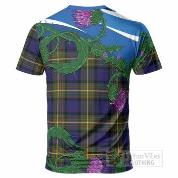 Muir Tartan Family Crest T-Shirt Thistle in Minimalism