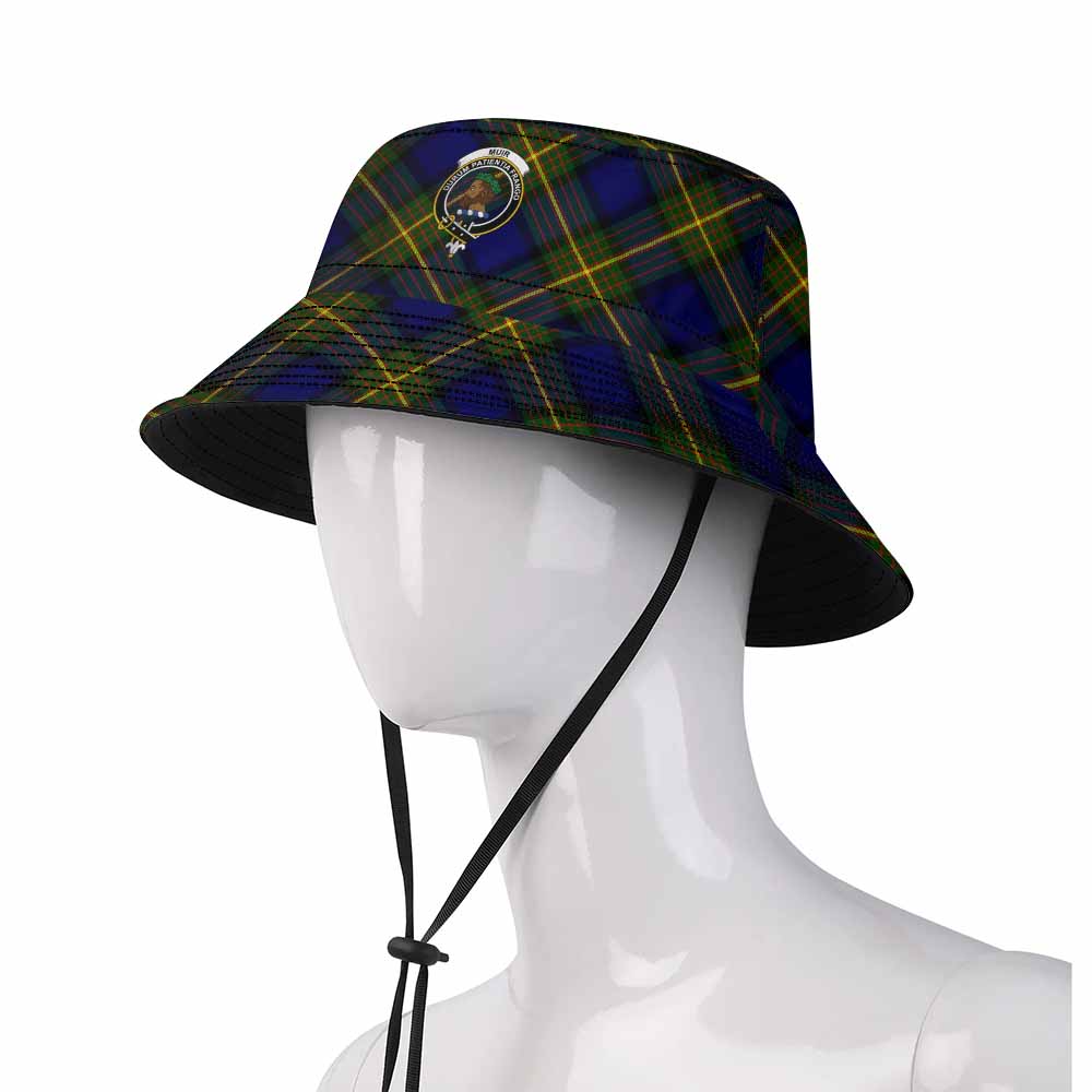 Muir Tartan Fishing Hat with Family Crest