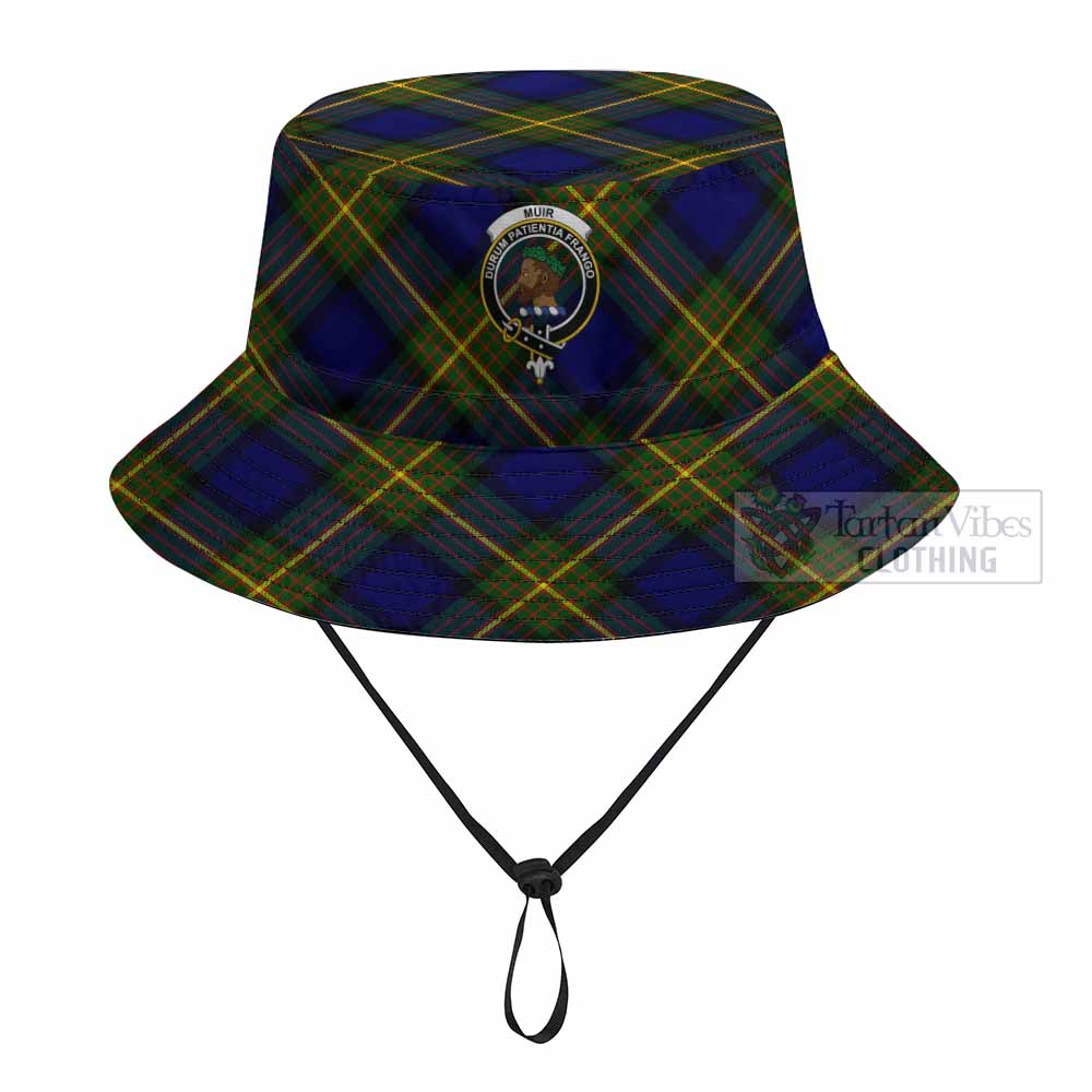 Muir Tartan Fishing Hat with Family Crest