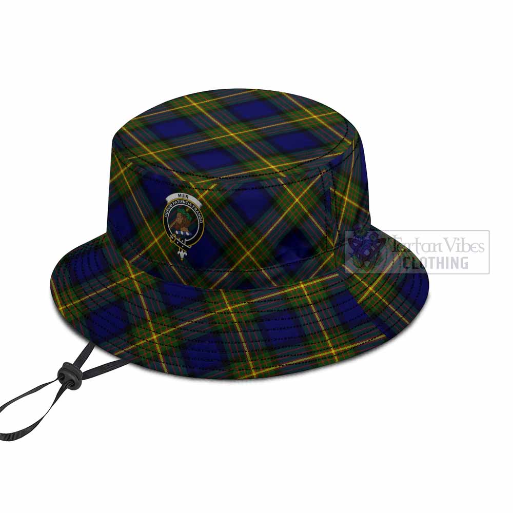 Muir Tartan Fishing Hat with Family Crest