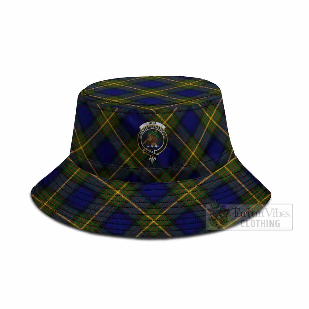 Muir Tartan Fishing Hat with Family Crest