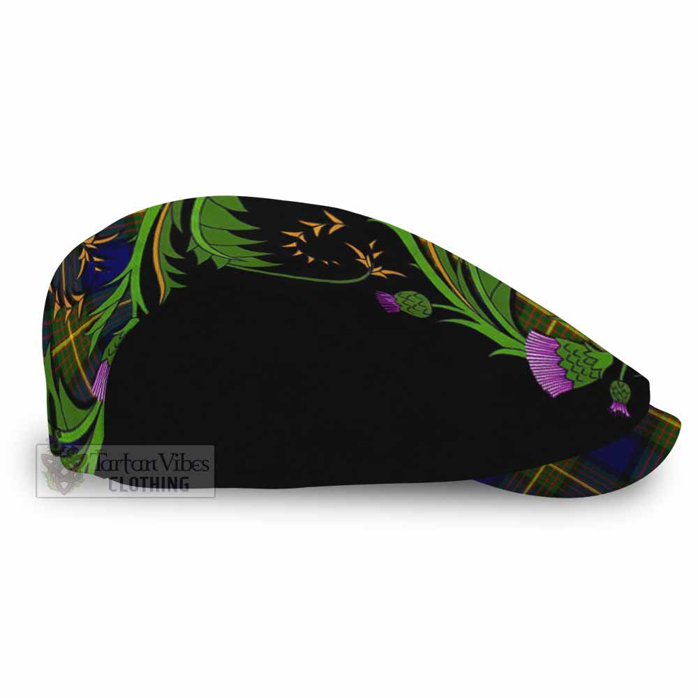 Muir Tartan Flat Cap, Jeff Cap Scottish Thistle Pride Heritage Art