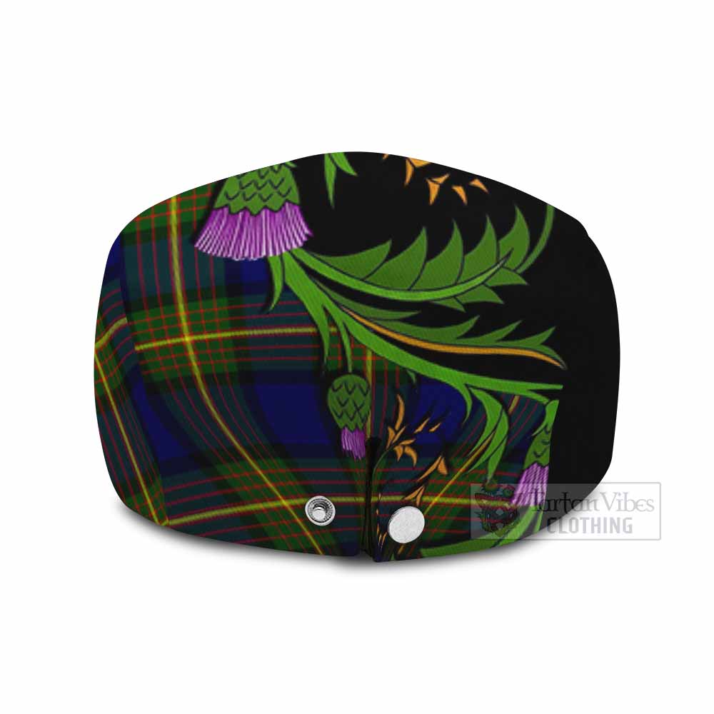 Muir Tartan Flat Cap, Jeff Cap Scottish Thistle Pride Heritage Art