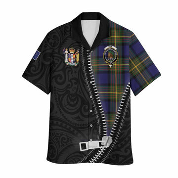 Muir Tartan Hawaiian Shirt New Zealand Pattern Unique Zipper Stylized