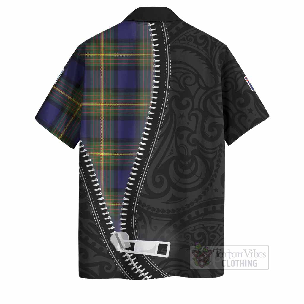 Muir Tartan Hawaiian Shirt New Zealand Pattern Unique Zipper Stylized