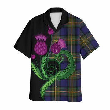 Muir Tartan Hawaiian Shirt Traditional Scottish Thistle