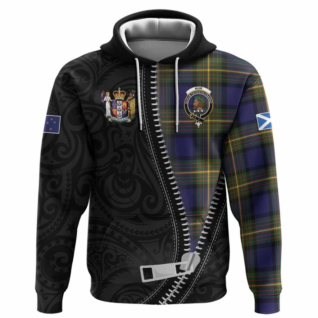 Muir Tartan Hoodie New Zealand Pattern Unique Zipper Stylized