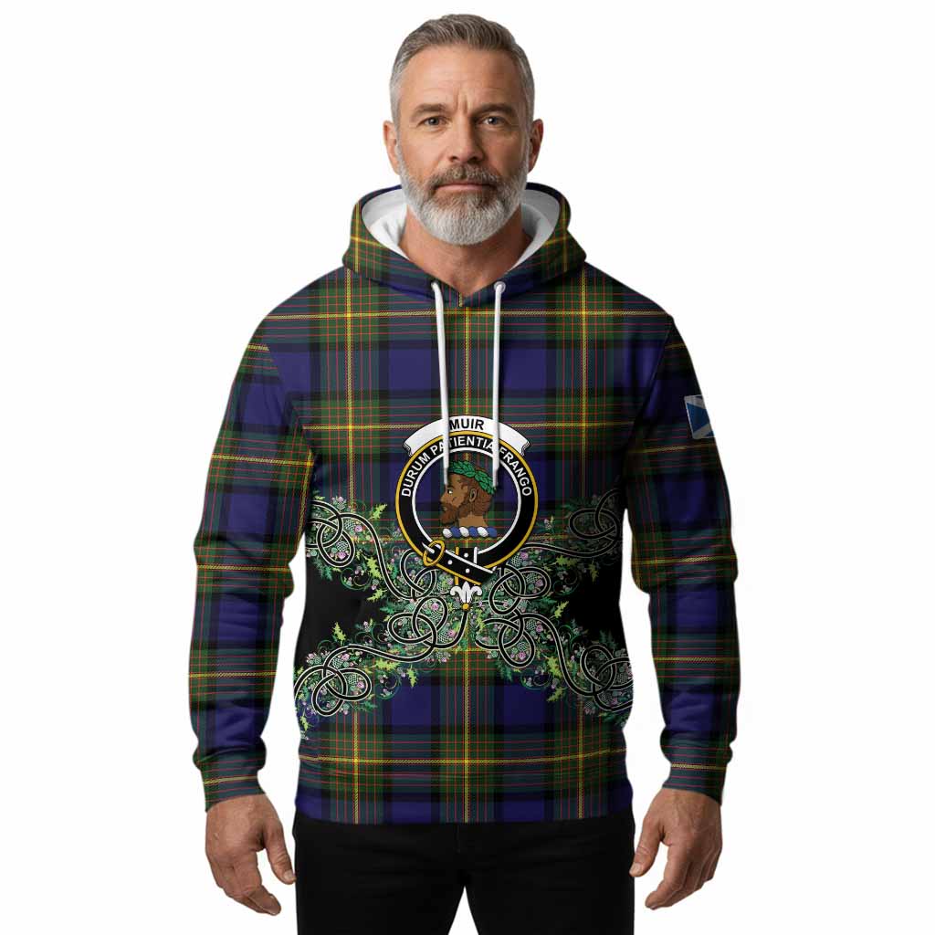 Muir Tartan Hoodie Thistle Scottish Spirit
