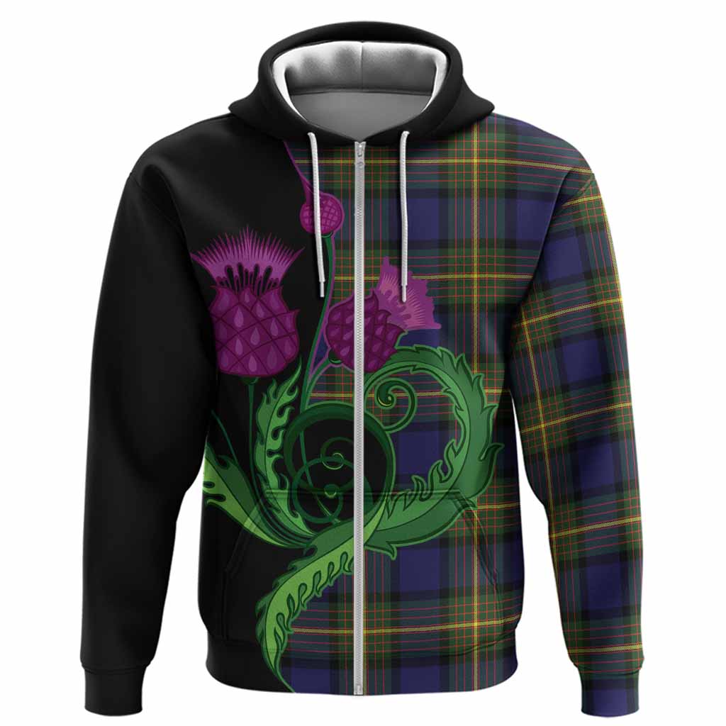 Muir Tartan Hoodie Traditional Scottish Thistle