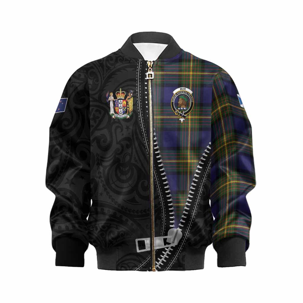 Muir Tartan Kid Bomber Jacket New Zealand Pattern Unique Zipper Stylized