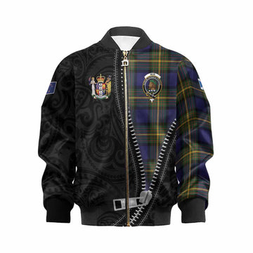 Muir Tartan Kid Bomber Jacket New Zealand Pattern Unique Zipper Stylized