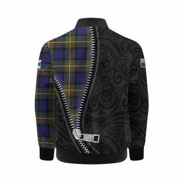 Muir Tartan Kid Bomber Jacket New Zealand Pattern Unique Zipper Stylized