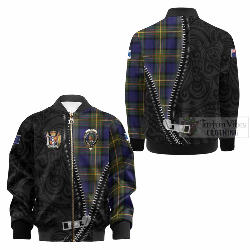 Muir Tartan Kid Bomber Jacket New Zealand Pattern Unique Zipper Stylized