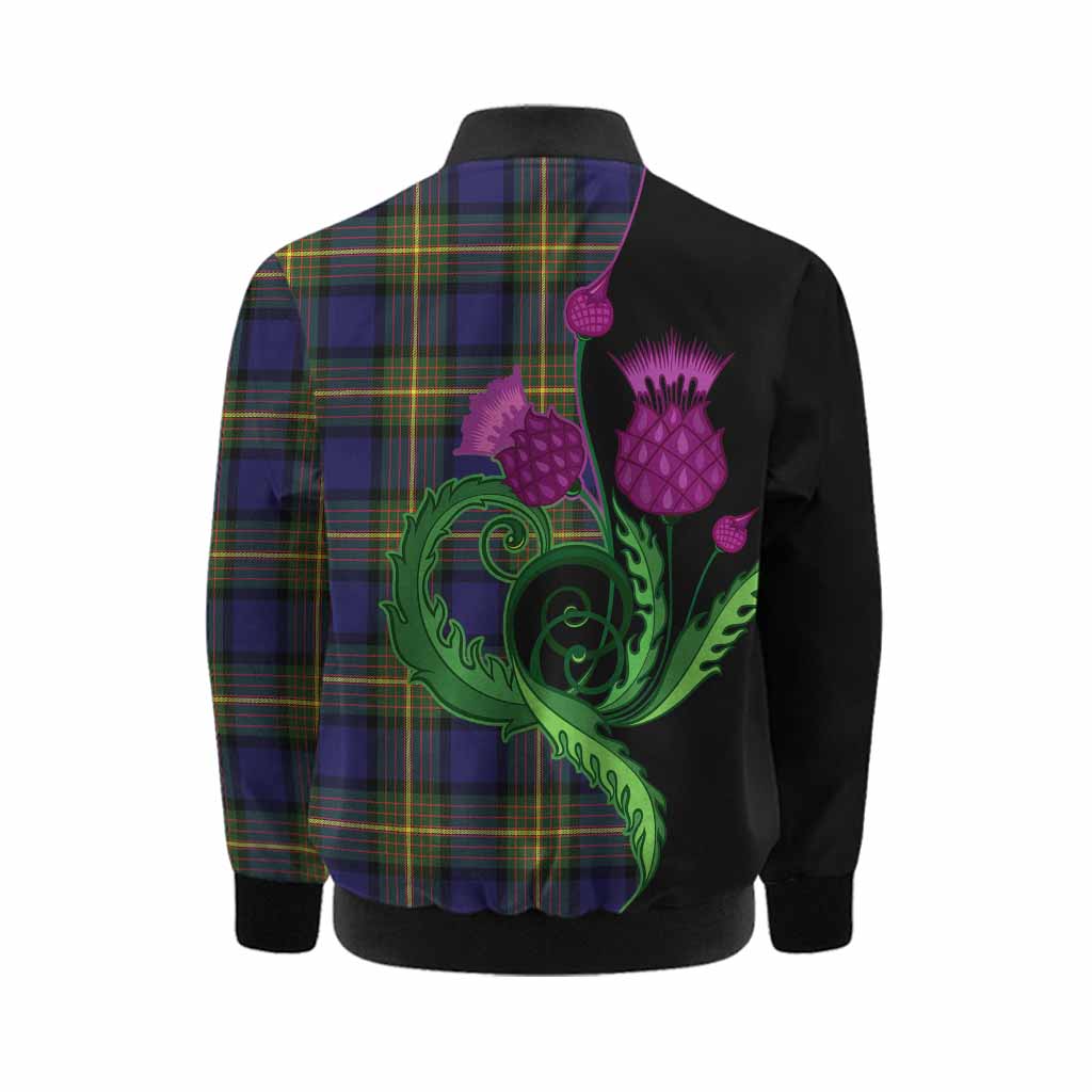 Muir Tartan Kid Bomber Jacket Traditional Scottish Thistle