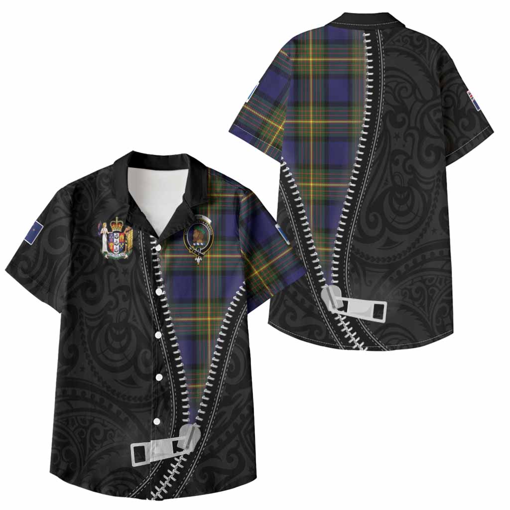 Muir Tartan Kid Hawaiian Shirt New Zealand Pattern Unique Zipper Stylized