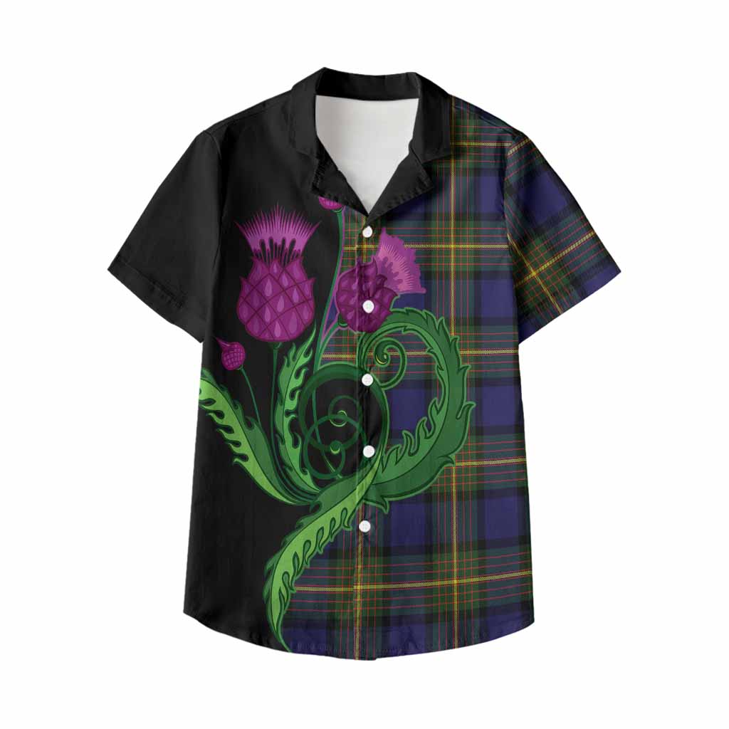 Muir Tartan Kid Hawaiian Shirt Traditional Scottish Thistle