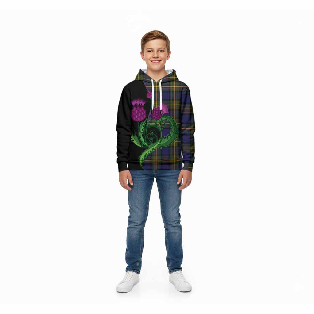 Muir Tartan Kid Hoodie Traditional Scottish Thistle