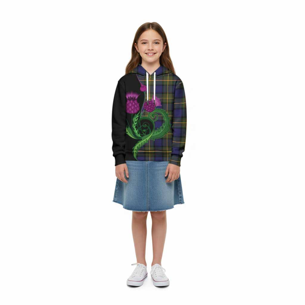 Muir Tartan Kid Hoodie Traditional Scottish Thistle