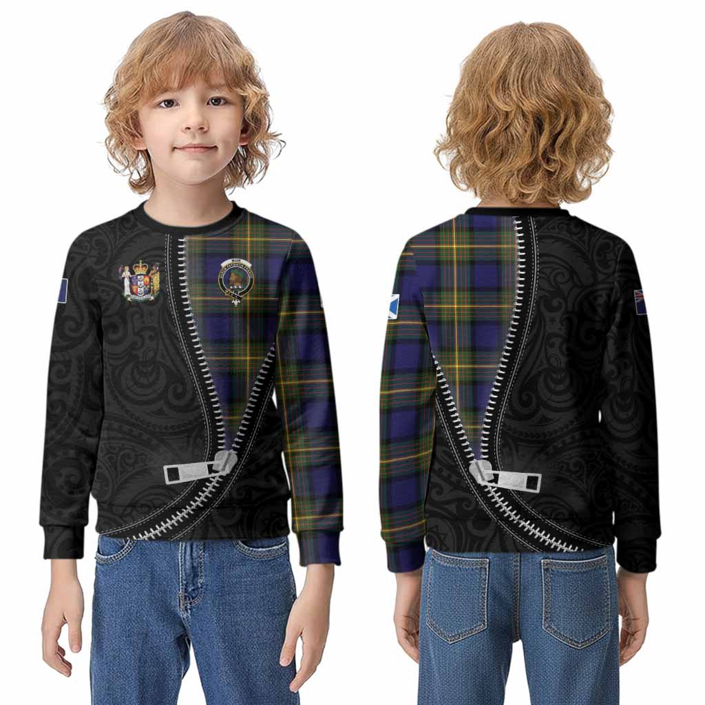 Muir Tartan Kid Knitted Sweatshirt New Zealand Pattern Unique Zipper Stylized