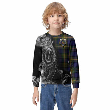Muir Tartan Kid Knitted Sweatshirt Roaring Lion Heritage