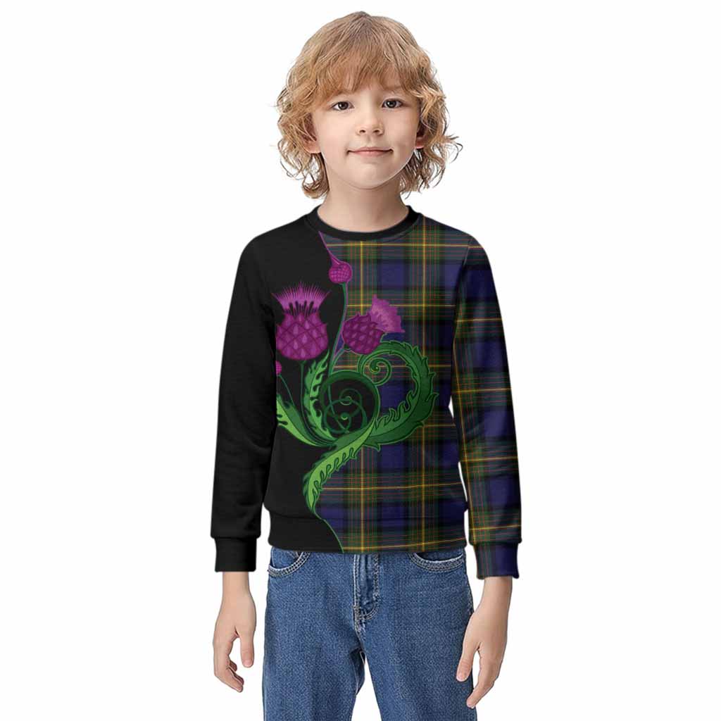 Muir Tartan Kid Knitted Sweatshirt Traditional Scottish Thistle
