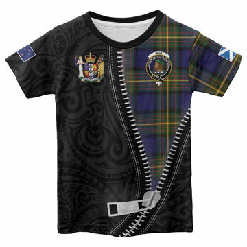 Muir Tartan Kid T-shirt New Zealand Pattern Unique Zipper Stylized