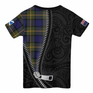 Muir Tartan Kid T-shirt New Zealand Pattern Unique Zipper Stylized