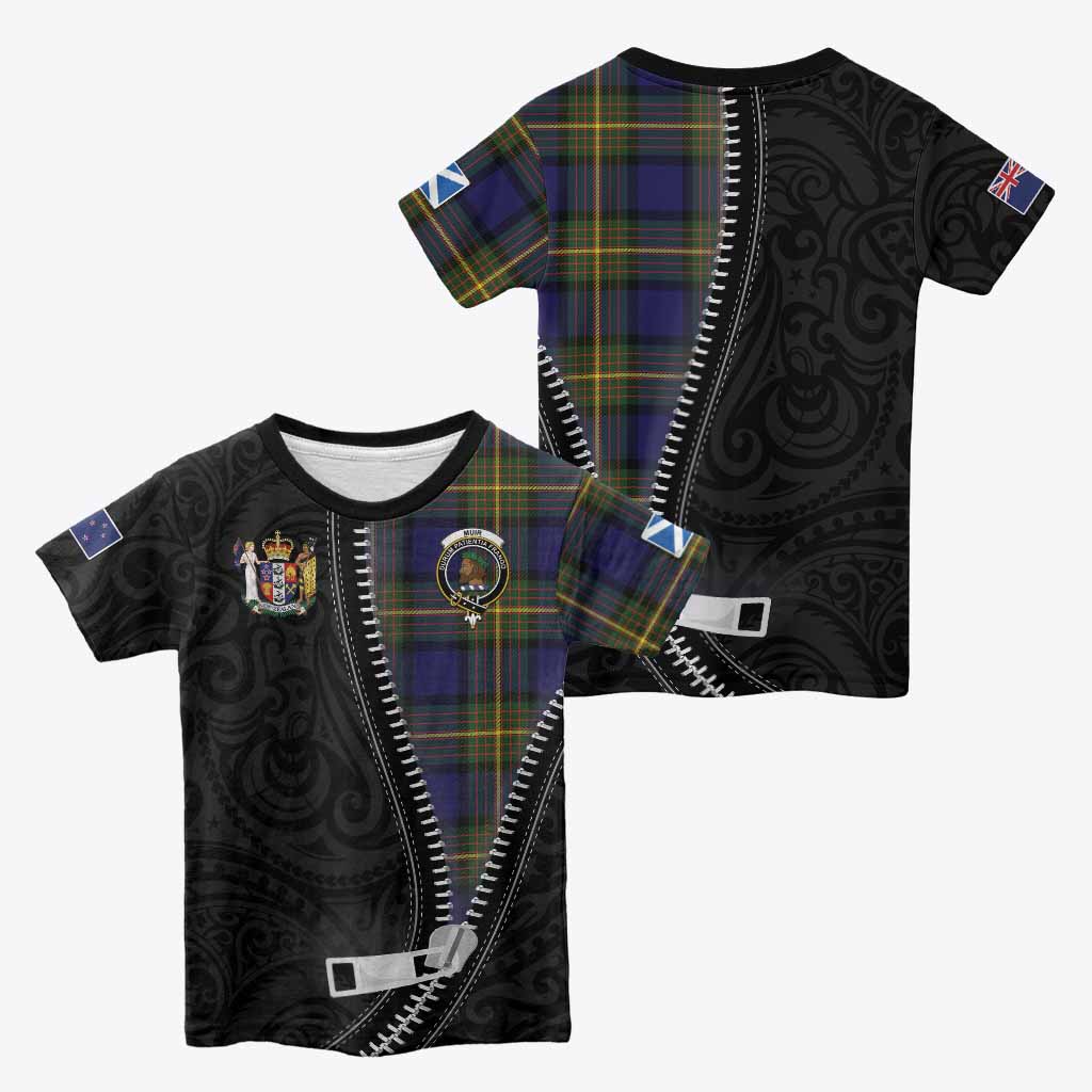 Muir Tartan Kid T-shirt New Zealand Pattern Unique Zipper Stylized