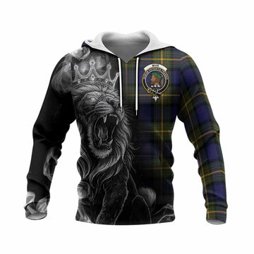 Muir Tartan Knitted Hoodie Roaring Lion Heritage