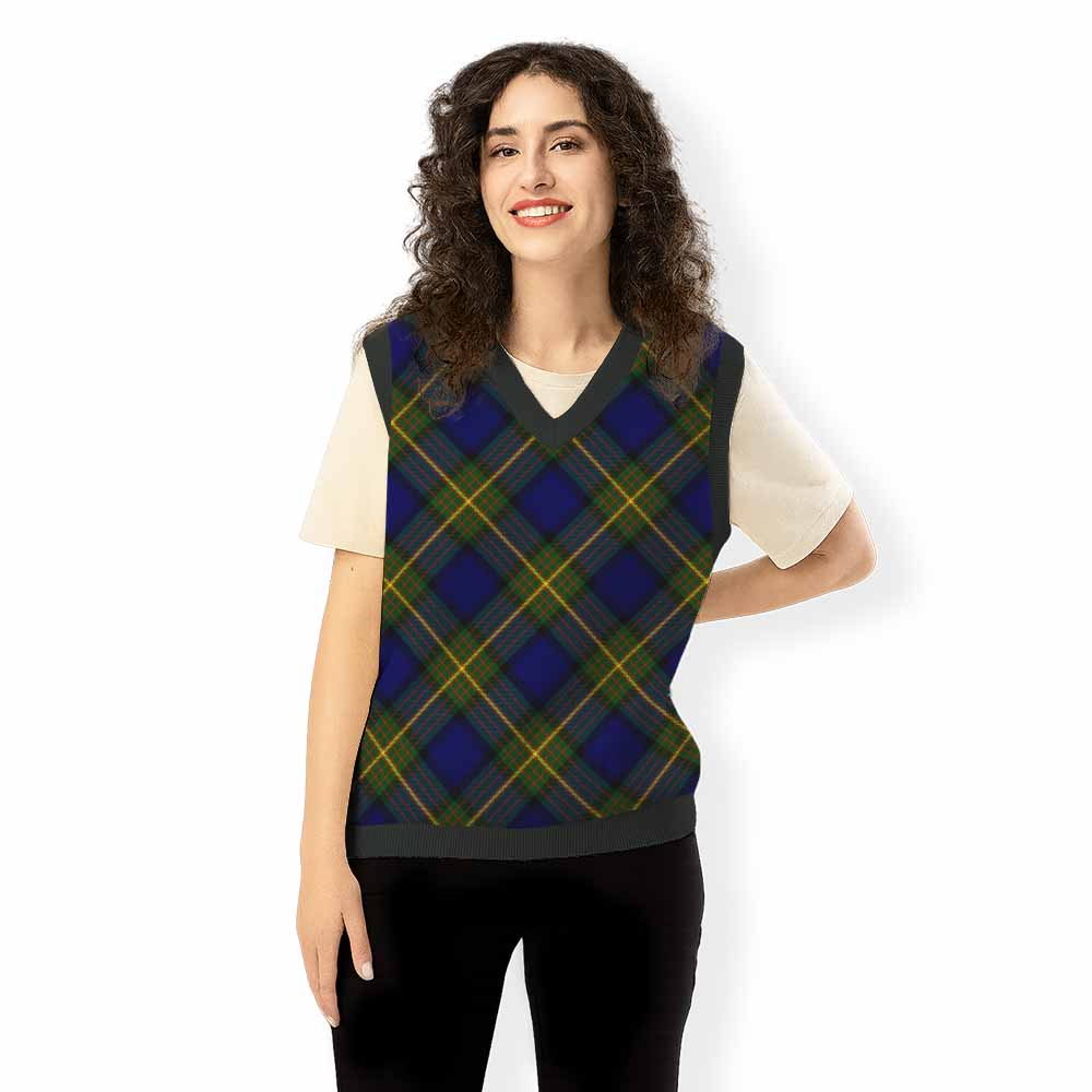 Muir Tartan  Knitted V-Neck Vest Cross Style