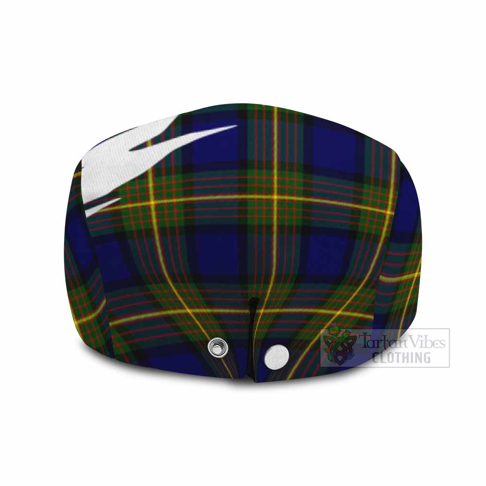 Muir Tartan Loch Ness Monster Scottish Heritage Art Flat Cap, Jeff Cap