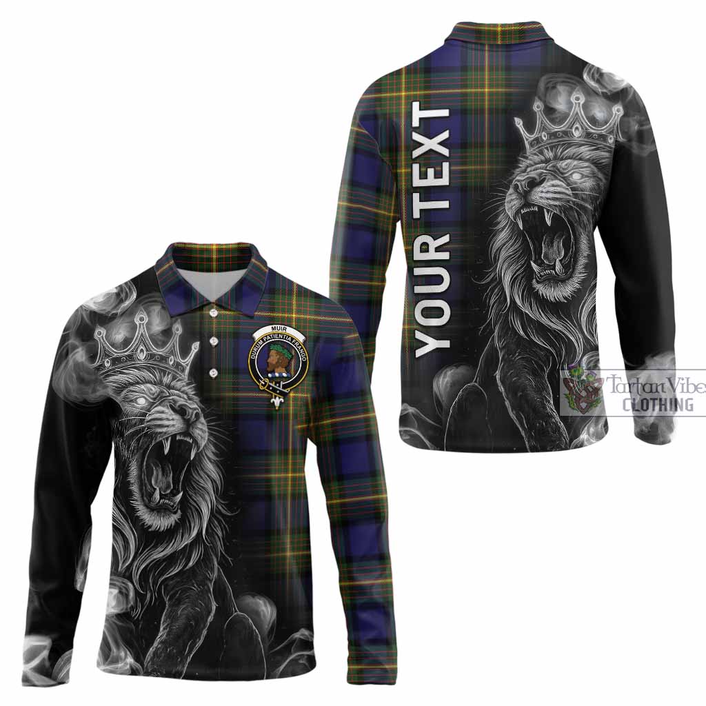 Muir Tartan Long Sleeve Polo Shirt Roaring Lion Heritage