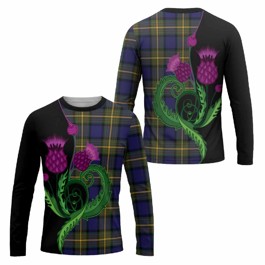 Muir Tartan Long Sleeve T-Shirt Traditional Scottish Thistle