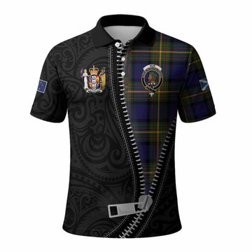 Muir Tartan Polo Shirt New Zealand Pattern Unique Zipper Stylized