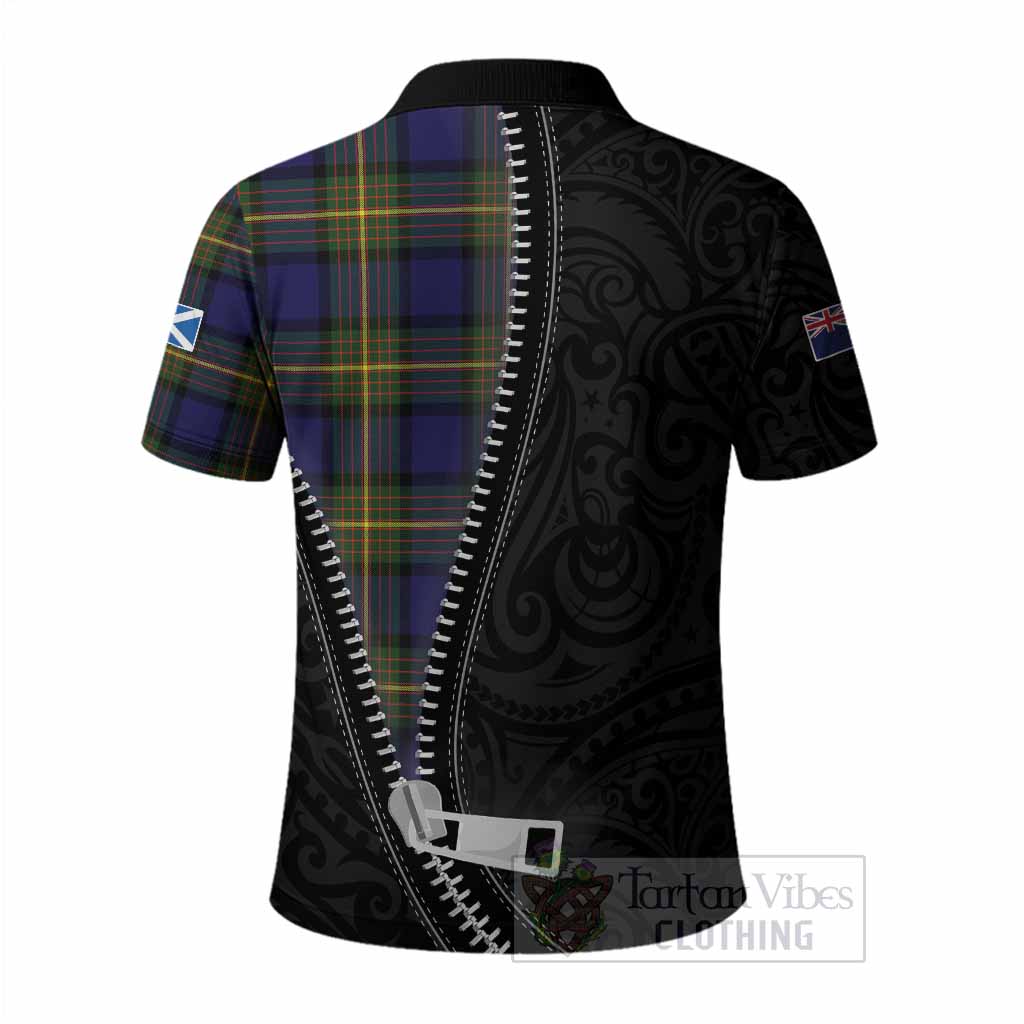 Muir Tartan Polo Shirt New Zealand Pattern Unique Zipper Stylized