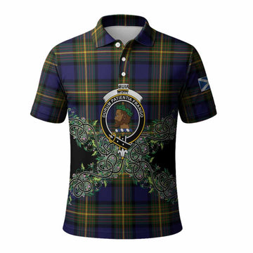 Muir Tartan Polo Shirt Thistle Scottish Spirit