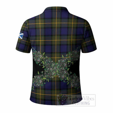 Muir Tartan Polo Shirt Thistle Scottish Spirit