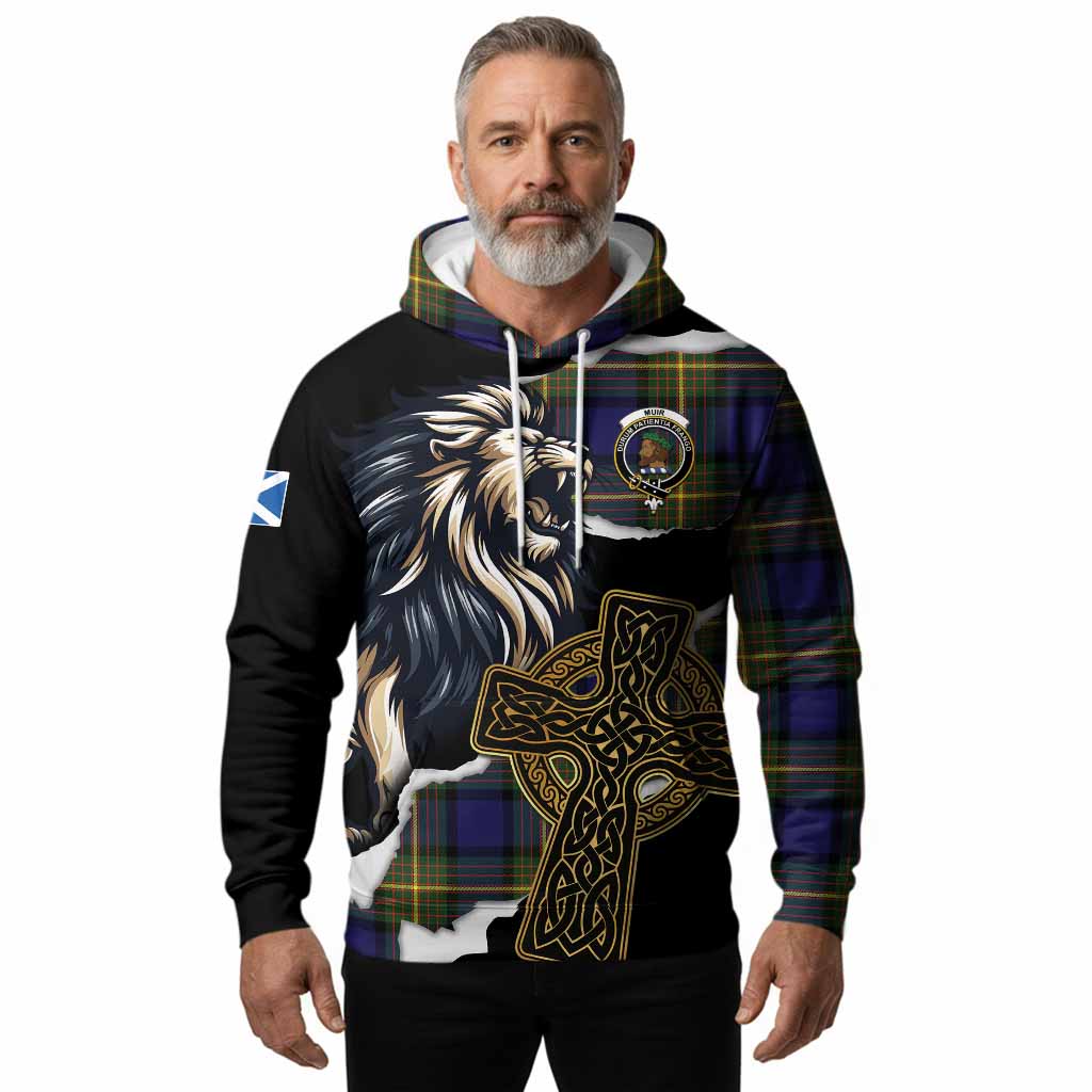 Muir Tartan Scottish Hoodie Lion Celtic Heritage