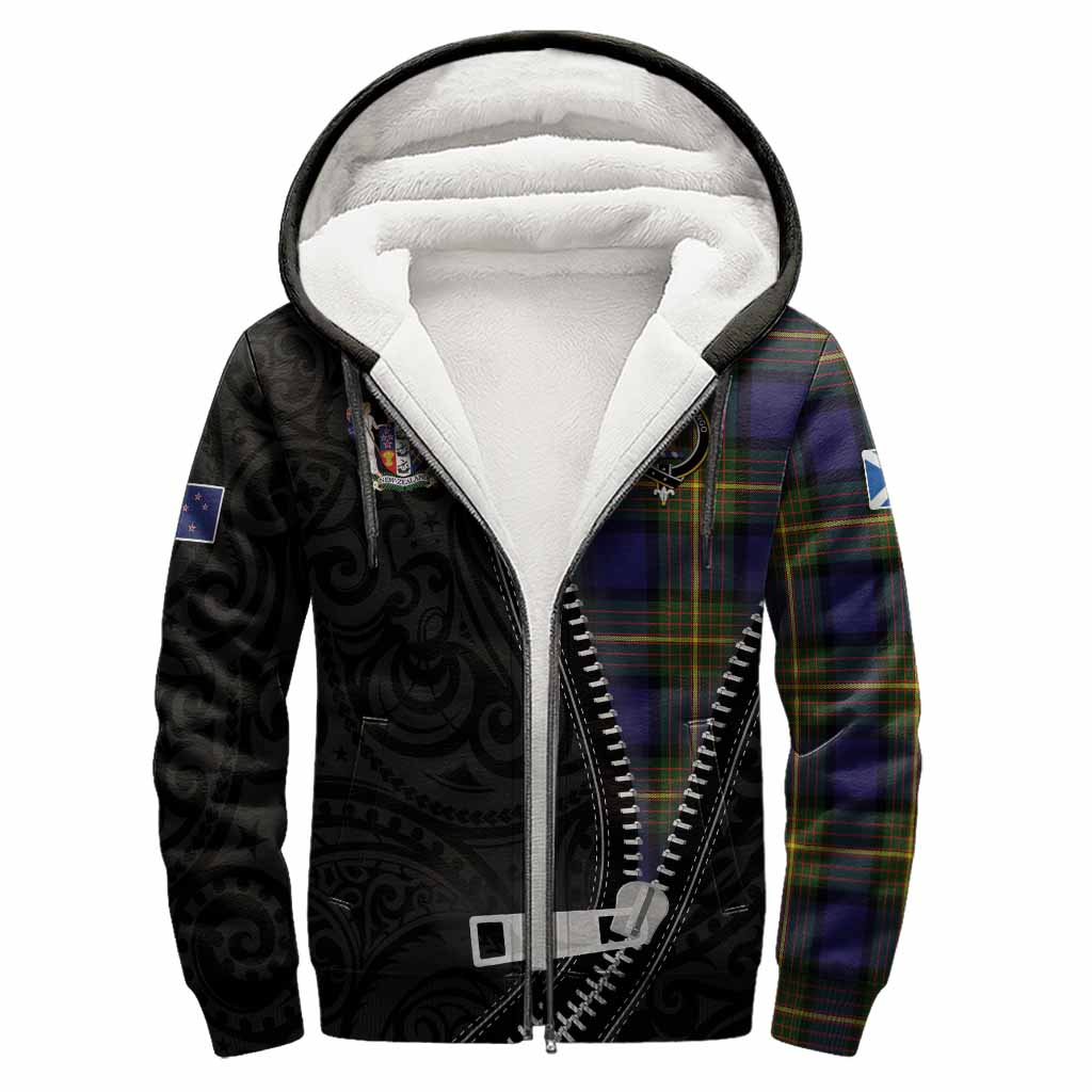 Muir Tartan Sherpa Hoodie New Zealand Pattern Unique Zipper Stylized
