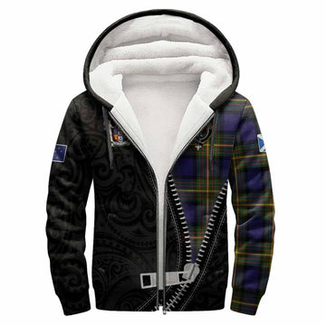 Muir Tartan Sherpa Hoodie New Zealand Pattern Unique Zipper Stylized