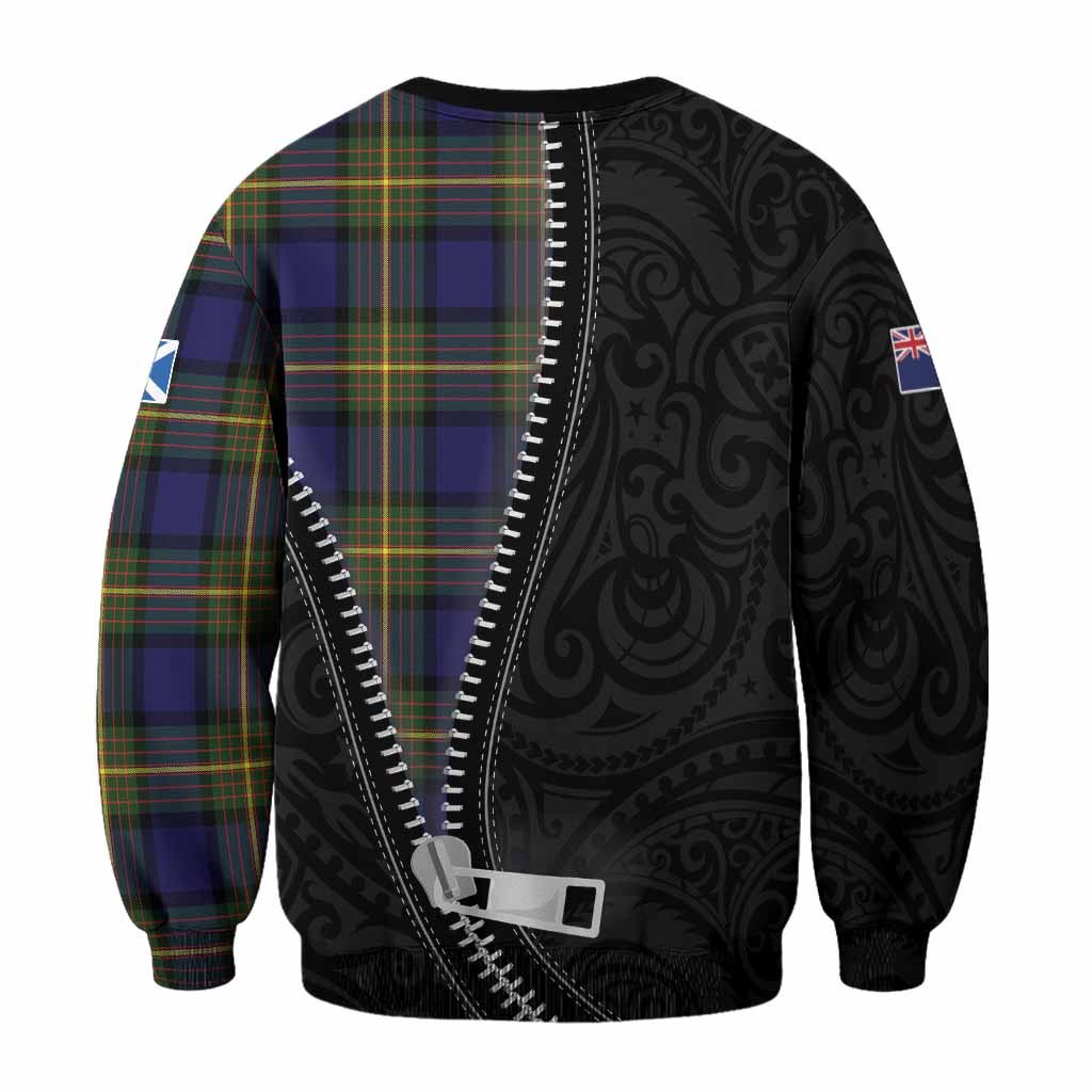 Muir Tartan Sweatshirt New Zealand Pattern Unique Zipper Stylized