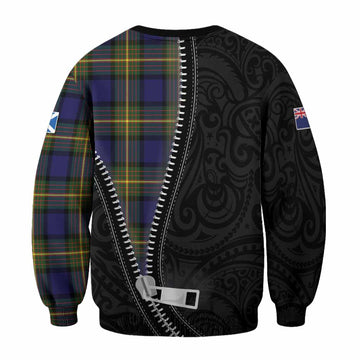 Muir Tartan Sweatshirt New Zealand Pattern Unique Zipper Stylized