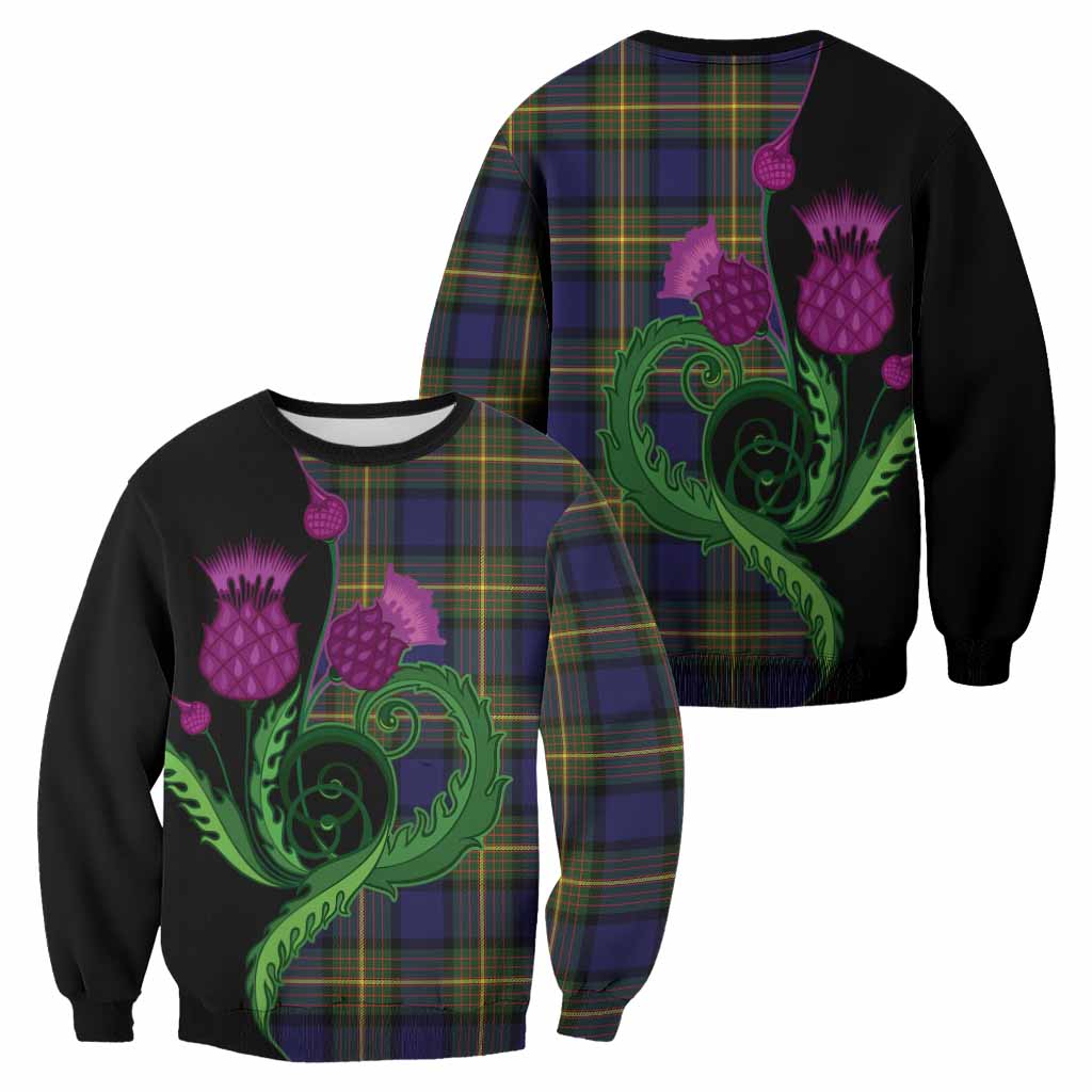 Muir Tartan Sweatshirt Traditional Scottish Thistle