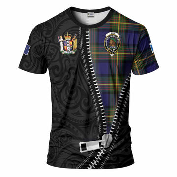 Muir Tartan T-Shirt New Zealand Pattern Unique Zipper Stylized