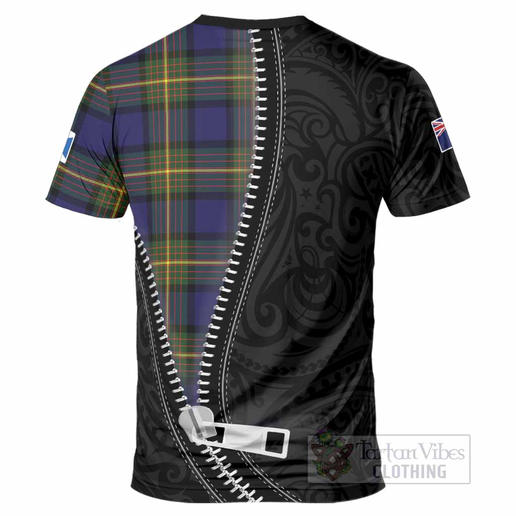Muir Tartan T-Shirt New Zealand Pattern Unique Zipper Stylized
