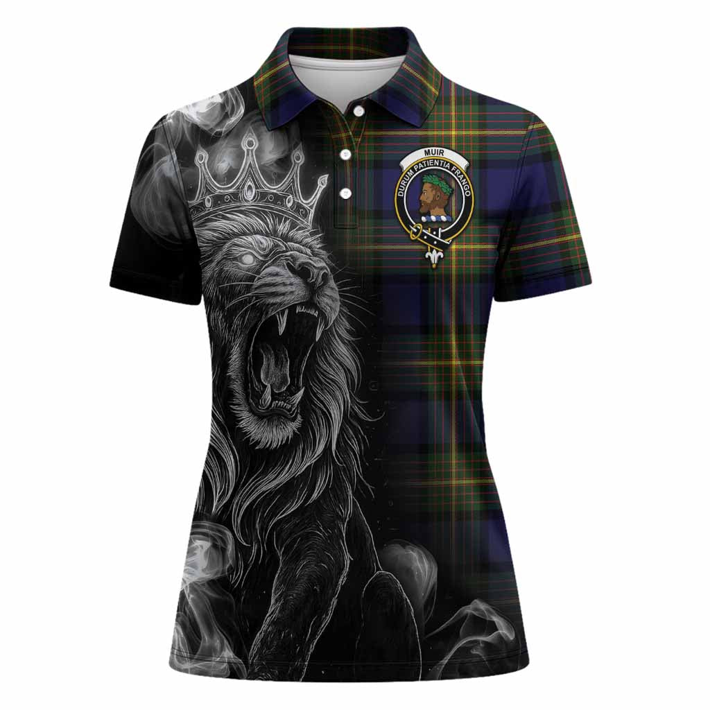 Muir Tartan Women Polo Shirt Roaring Lion Heritage